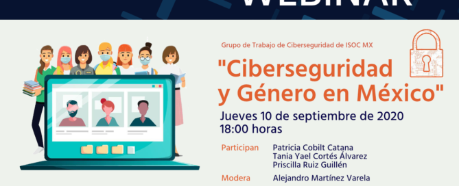 Invitacion al Webinar Ciberseguridad y género en México